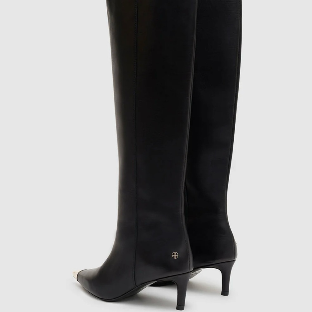 Anine Bing Tall Nina Boots with Metal Toe Cap 41 - Picture 4 of 10